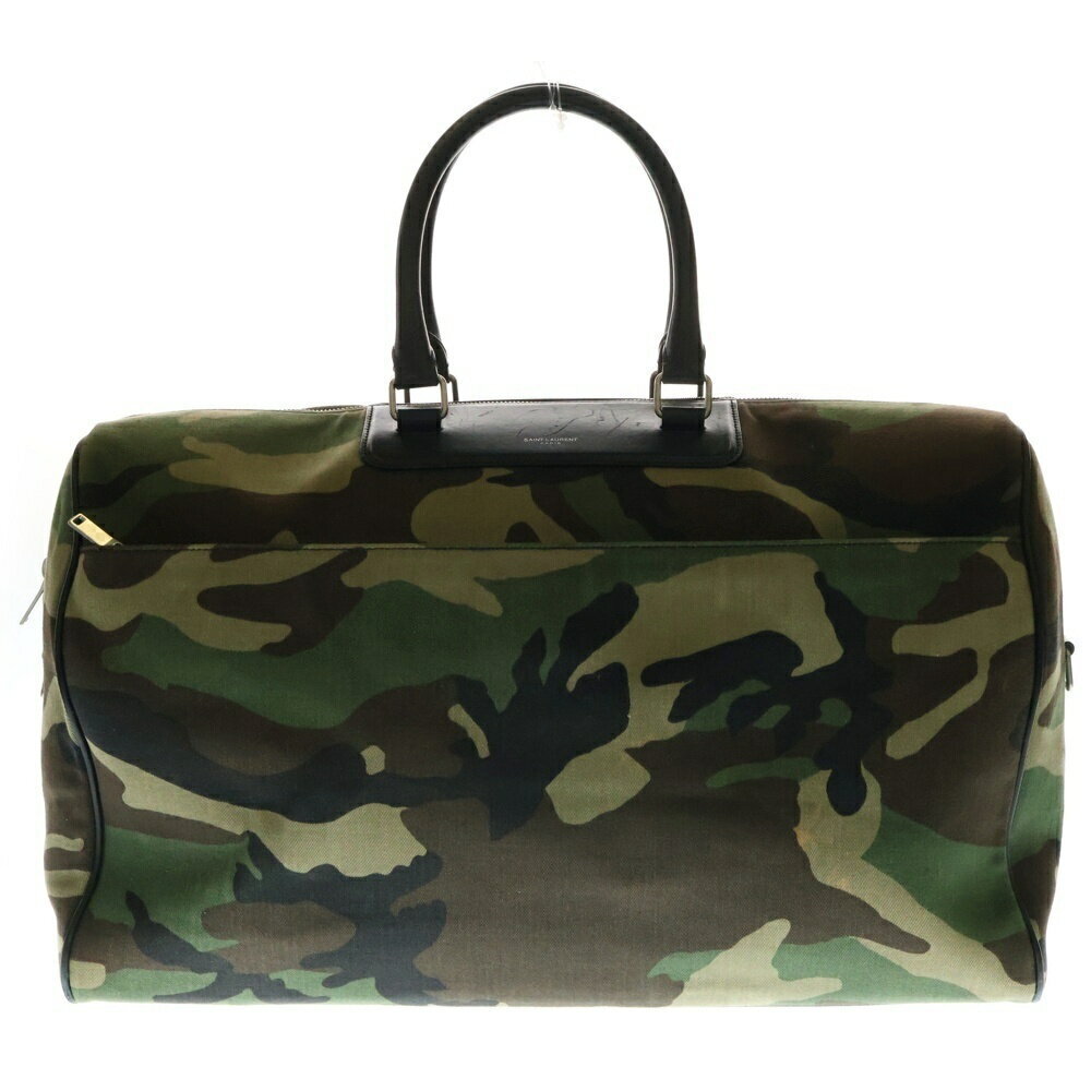 SAINT LAURENT PARIS Camouflage Bag Camo Handbag Khaki Green Black